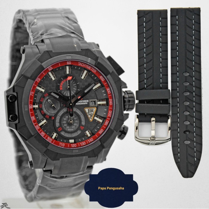 ✨Ready Chronoforce 5209 Black Red Pria Original Garansi Resmi Terbaru