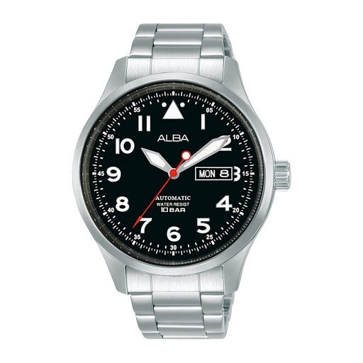 ✨Ready Alba Men Al4205X1 Al4205 Automatic Silver Black Terbaru