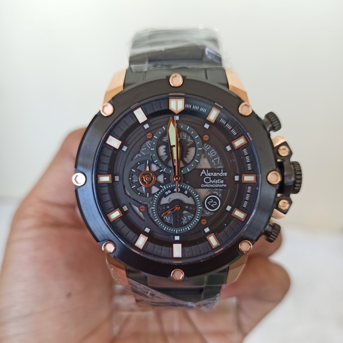 ✨Ready Alexandre Christie Pria Ac 6564 Ac6564 Rantai Black Rosegold Original Limited
