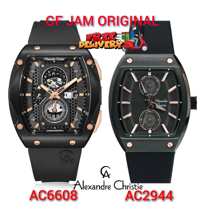 ✨Ready Alexandre Christie Ac6608 Ac2944 Ac 6608 Ac 2944 Jam Tangan Hitam Berkualitas