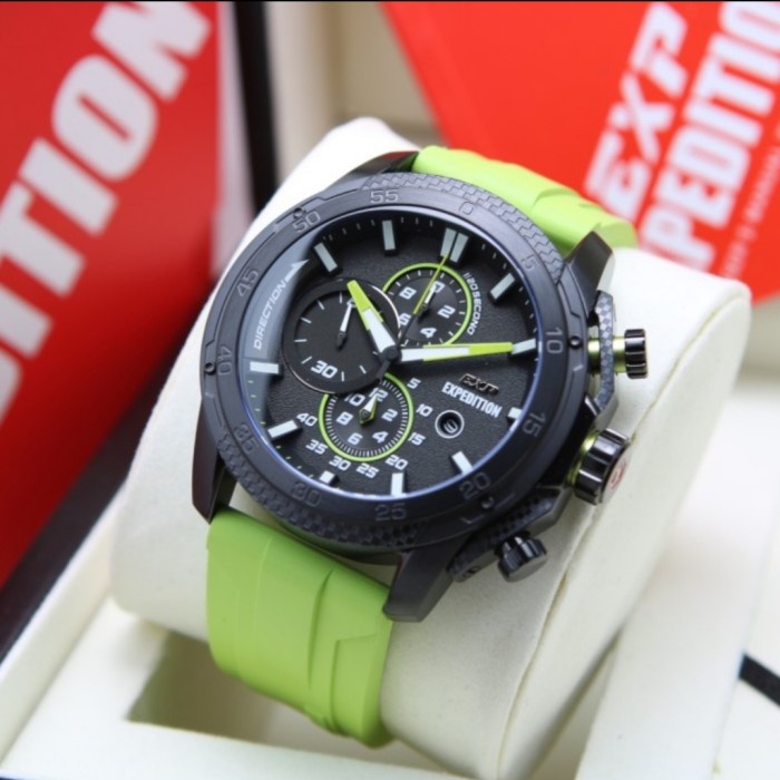 ✨Ready Expedition E 6810 Black Light Green E6810 Pria OriginalRubber Diskon