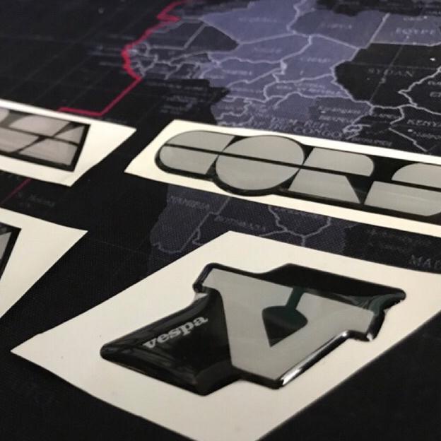 Bisa COD Emblem Vespa Corsa Fullpack, stiker timbul vespa corsa Termurah