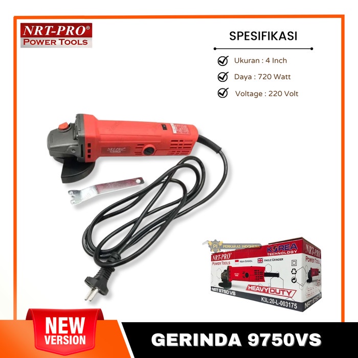 Mesin Gurinda NRT PRO 9750VS Mesin Gerinda Tangan Variable Speed NRT