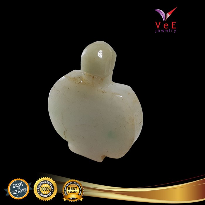 ✨Termurah Barang Antik Batu Giok Kuno Asli Cina Jade Snuff Bottle Putih - Vee Limited