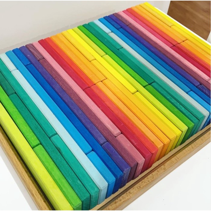 ✅Sale Gluckskafer Rainbow Building Set 64 Pcs - Gluckskafer Building Slats Terbatas