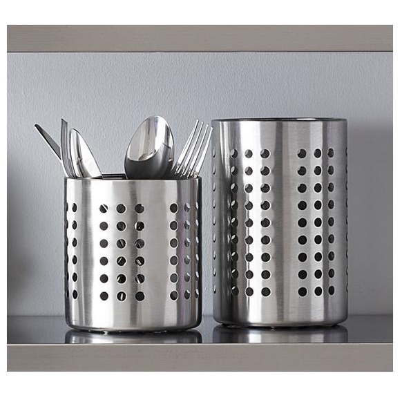 Tempat Sendok Stainless Steel Wadah Sutil Rak Peralatan Makan