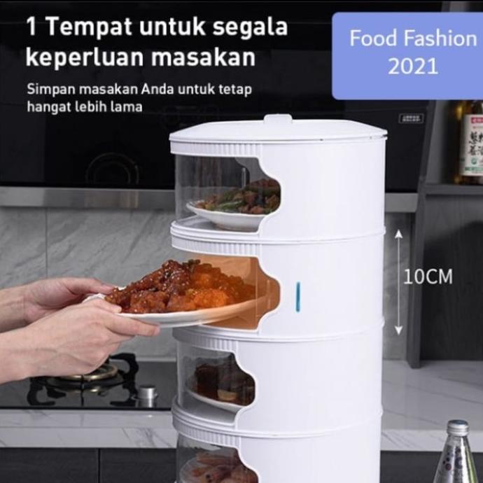 Tudung saji 5 susun / Rak makanan 5 tingkat / Tempat makanan 5 susun