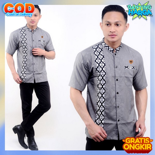 Atasan Laki Tebaru 2023 Busana Muslimin Petia Naju Kokoh Pris Hem Lebaran Laki2 Koko Pria Aju Kemko 