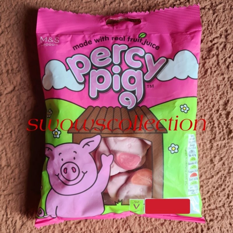 

M&S Mark Marks & And Scer Percy Pig Piglets Piglet Fruit Soft Gums Gum Candy Permen Buah Jelly