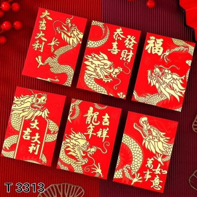 

Angpau Pendek Tebal - Angpau Imlek 2024 Shio Naga - Hongbao Pengiriman Cepat