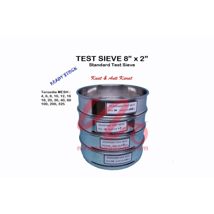 Sieve Ayakan 60 Mesh (250um) Dia 8 In Test Sieve Stainless Steel