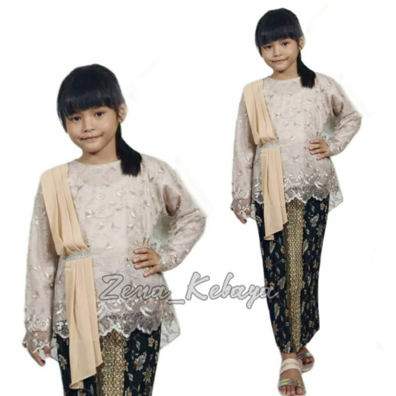[EXCLUSIVE] MODEL TERKINI SET KEBAYA SELENDANG ANAK KEBAYA MODERN KEBAYA PESTA