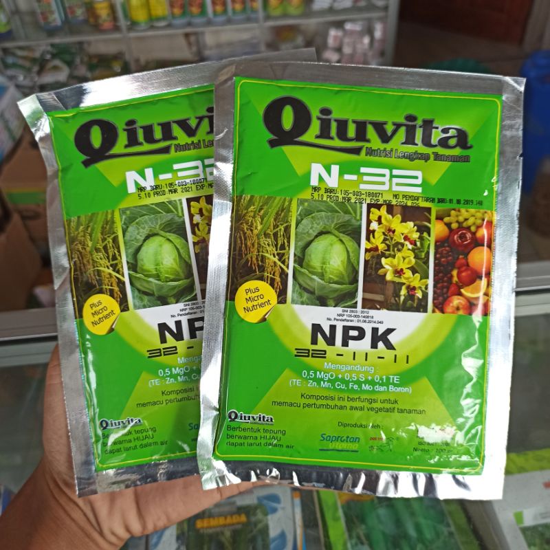 Pupuk Daun QIUVITA Hijau - 100 Gram