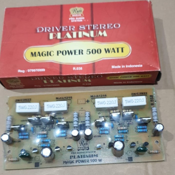 ] Kit Driver Stereo Platinum Magic Power 500 watt rell radja R.038