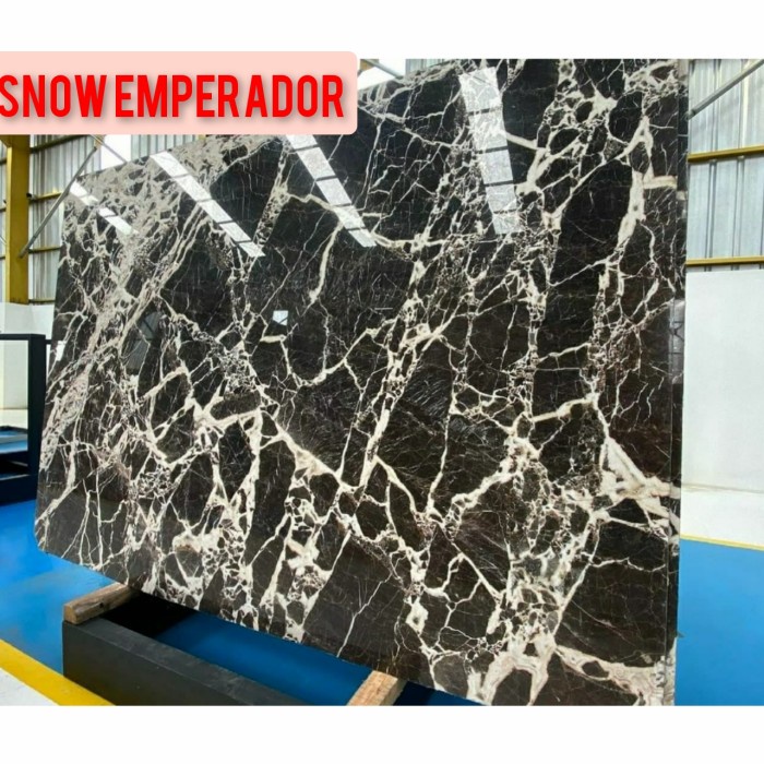 ✅New Ori Marmer Emperador Snow / Marmer Lantai Dinding Top Table Diskon