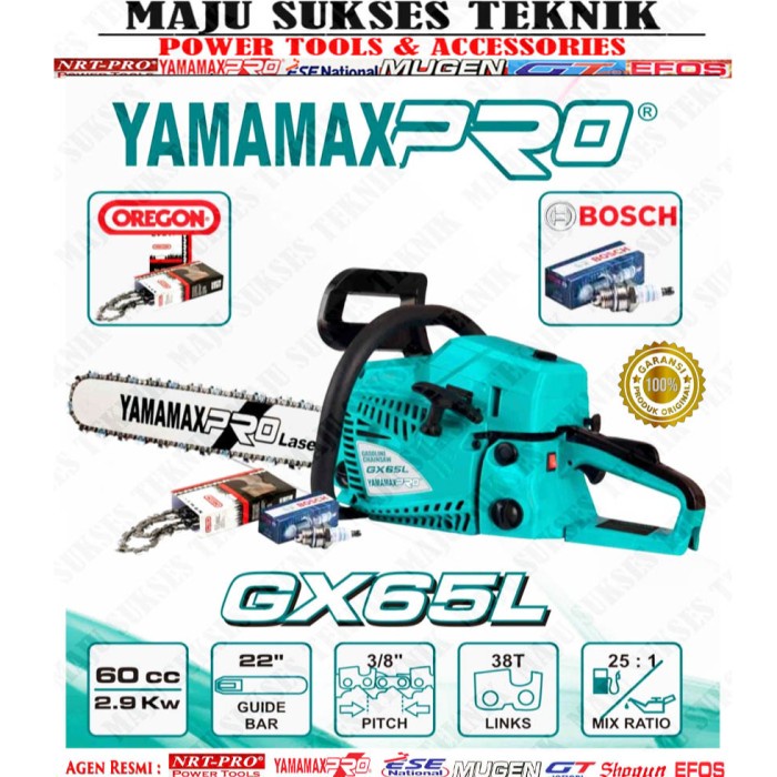 ✅Baru Yamamax Pro Gx 65L 22 Inch Chainsaw Mesin Gergaji Kayu Pohon Berkualitas