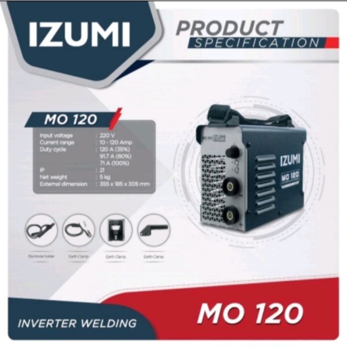 [Original] Izumi Mo120 Mesin Las Inverter 120 A 450 W Terbaru