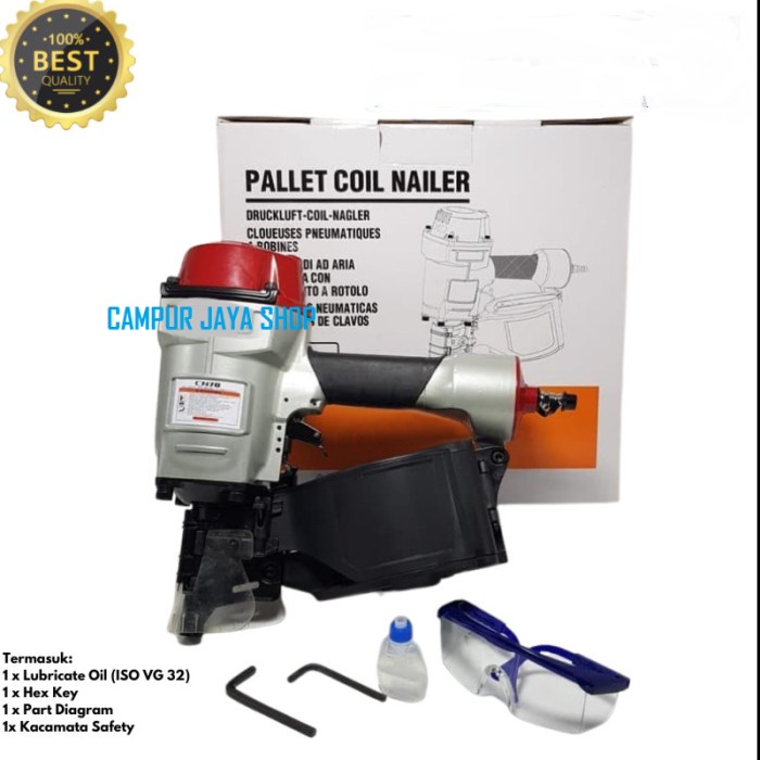 [Original] Mesin Paku Temabak Maxiim Cn55 Gun Paku Pallet Coil Nailer Cn 55 Ori Diskon