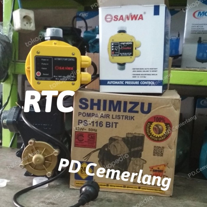 [New] Pompa Air Pendorong Otomatis Shimizu 125 Watt Booster Pump Shimizu Berkualitas
