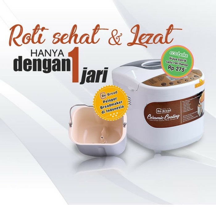 

[Baru] Rebread Bread Maker Rb250C Dengan Lapisan Keramik Terbaru