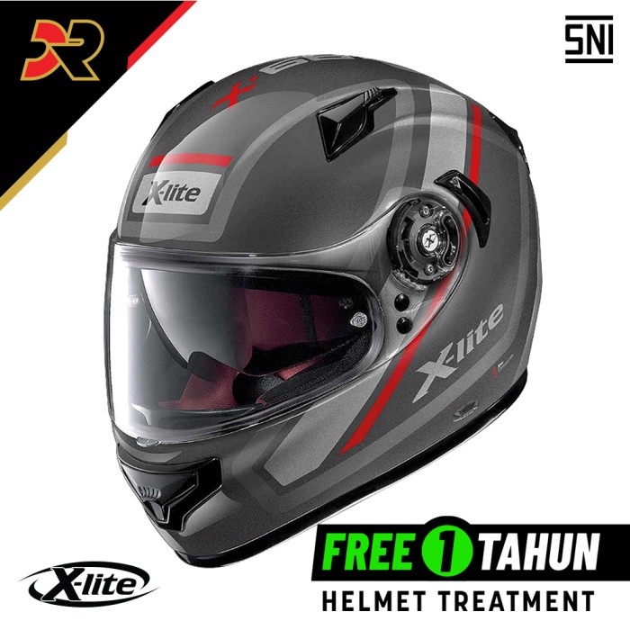 ✨Sale Helm X-Lite X-661 Comrade N-Com 042 X661 Helm Full Face Sni - Size L Diskon