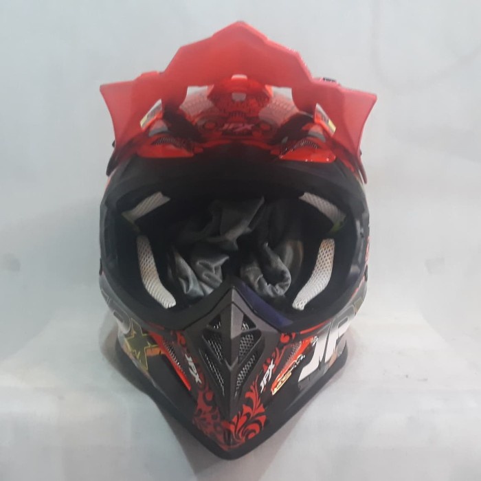 ✨Termurah Helm Jpx Cross Full Face X 16 Flourecent Red Gloss Limited