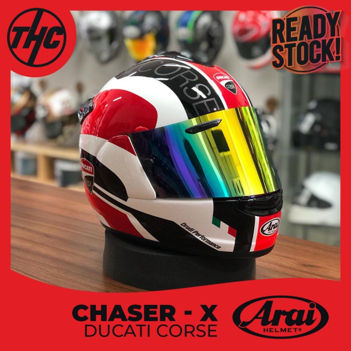 ✨Termurah Ara I Chaser X Ducati Corse Edition Full Face Helmet Berkualitas