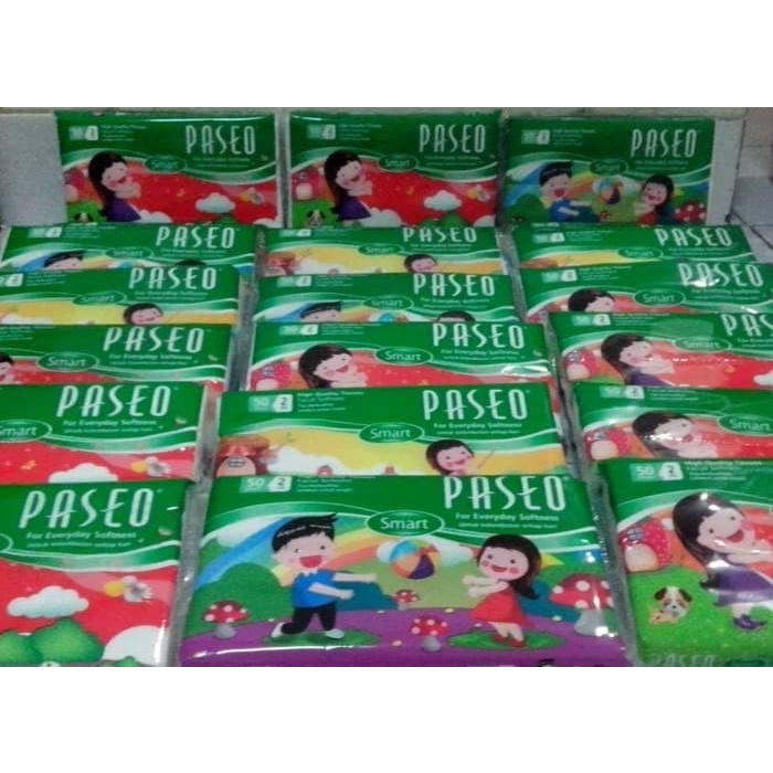 Indhy Tissue Paseo Travel Pack 50Sheet (1 Dus) / Paseo Smart 50 Lembar /Tisu