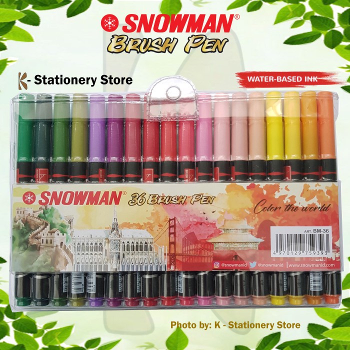 

Gaya Snowman Brush Pen Set 36 Colours