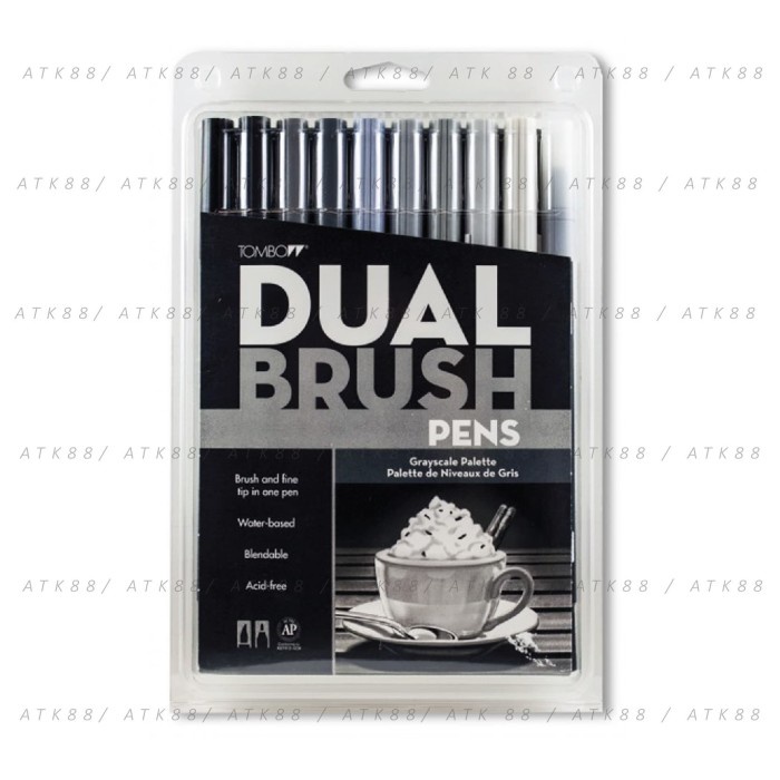 

Gaya Tombow Dual Brush Pen Set 10 - Grayscale Palette