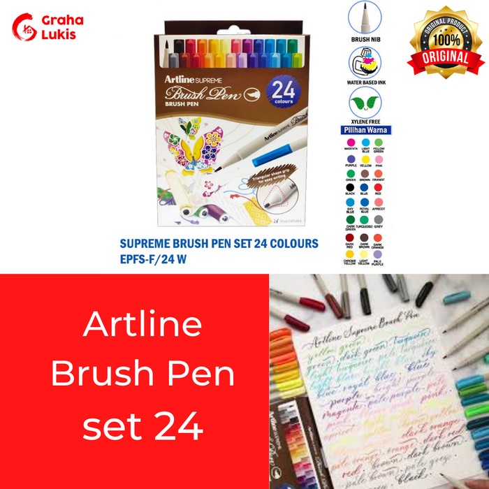 

Gaya Artline Supreme Brush Pen Set 24