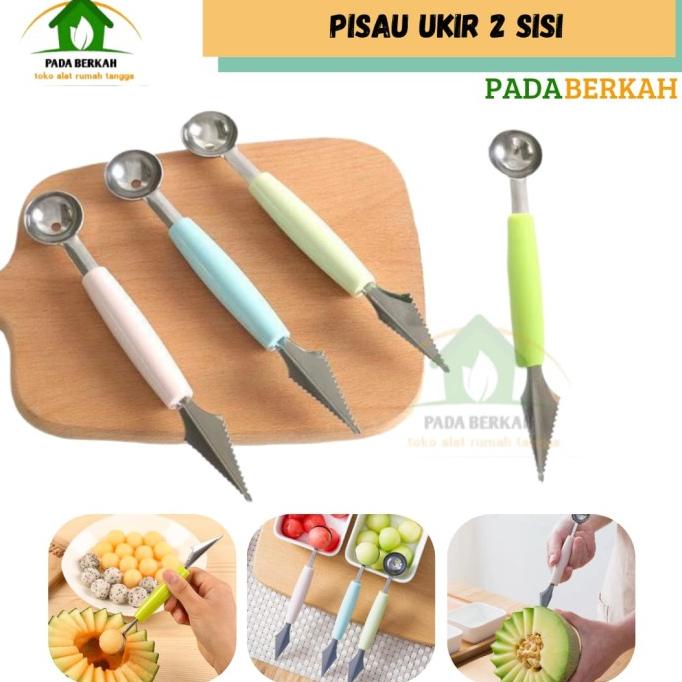 

Ready stock] Pisau Ukir Hias Buah Bulat 2 Sisi Cetakan Cocktail Kerokan Buah 2 Sisi