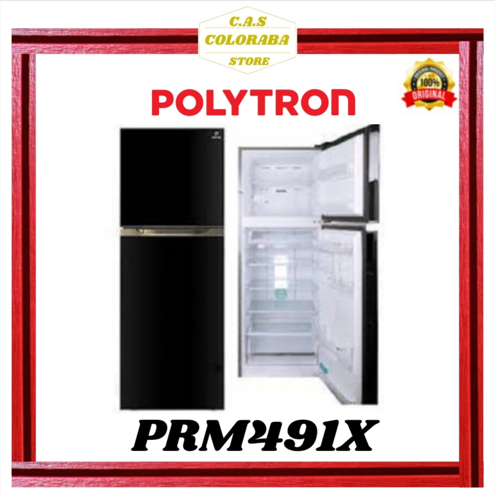 KULKAS POLYTRON PRM491X KULKAS 2 PINTU INVERTER 350L PRM 491X KULKAS 2 PINTU POLYTRON PRM491