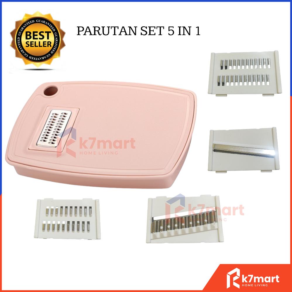 K7MART PARUTAN SET 5 IN 1 / PISAU SET PARUTAN MULTIFUNGSI / ALAT PEMOTONG SAYURAN SERBAGUNA WORTEL K