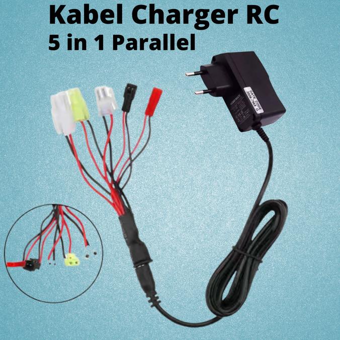 Adaptor Charger Kabel 5 in 1 RC JST SM Mini Tamiya Futaba Konektor