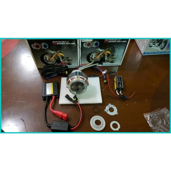 Lampu HID Mini Projector 2.5 Inch (MH1), Projie Angeleyes Untuk Motor