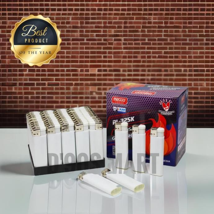 NEW(BETS) Korek Api Gas Magnet putih polos