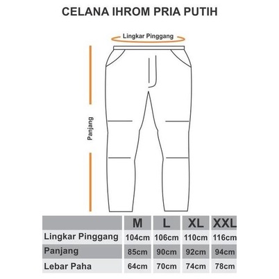 Celana Ihram Laki Laki Baju Ihram Kain Ihram Perlengkapan Haji Umroh [