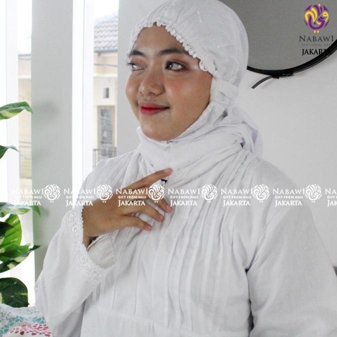 Setelan Baju Ihram Baju Ihrom Wanita Moudy Dan Harmony Katun
