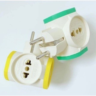 Steker T Arde 4 Socket Colokan Listrik 4 Lubang Kuningan