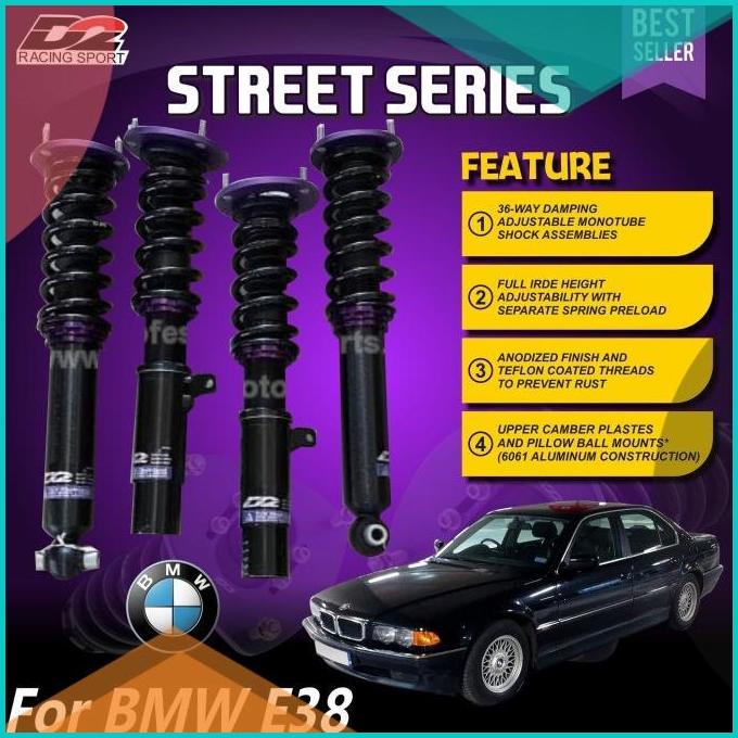 Aksesoris Suspensi Coilover D2 Racing RS series BMW E38 7Series 16novz