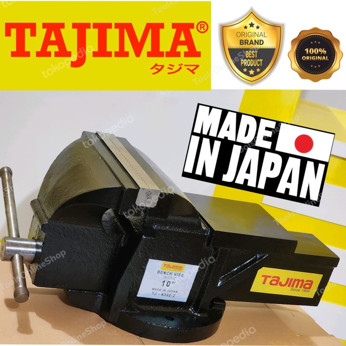 Terbaru Ragum Catok 10 Inch / Bench Vise 10" Tajima ( Full Besi Baja ) Japan Promo Terlaris