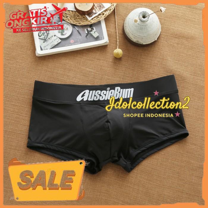 AUSSIEBUM MEN BOXER TRUNK PRIA CELANA DALAM BOXER PRIA BLACK M218K THE BEST SELLER 