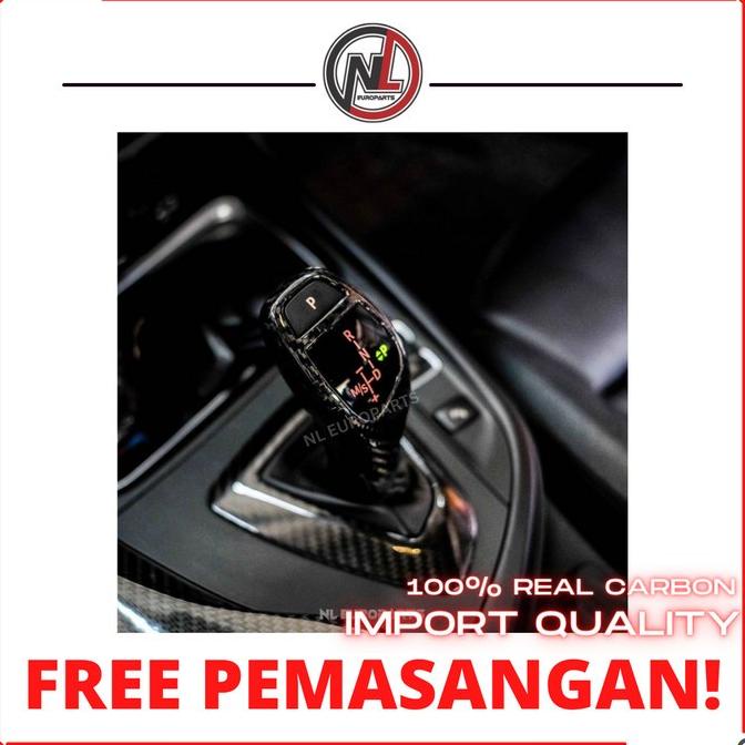Murah Gear Shift Knob Cover REAL Carbon BMW F30 F32 LCI Import Shift Knob Ayo Order
