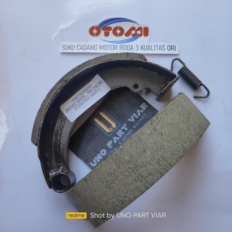 Viar Kampas rem belakang tossa Pico happy Kampas rem belakang untuk tromol 16cm roda 3