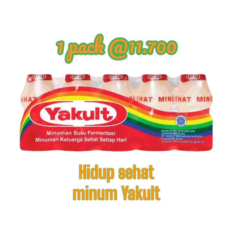 

YAKULT MINUMEN PERMENTASI( SANGAT COCOK UNTUK MELENGKAPI KEBUUHAN USUS ANDA ) MINUMAN KELUARGA