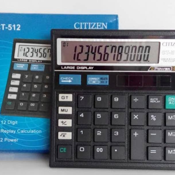 

PROMO Kalkulator CITIZEN CT-512 Dagang 12 Digit Besar TERLARIS