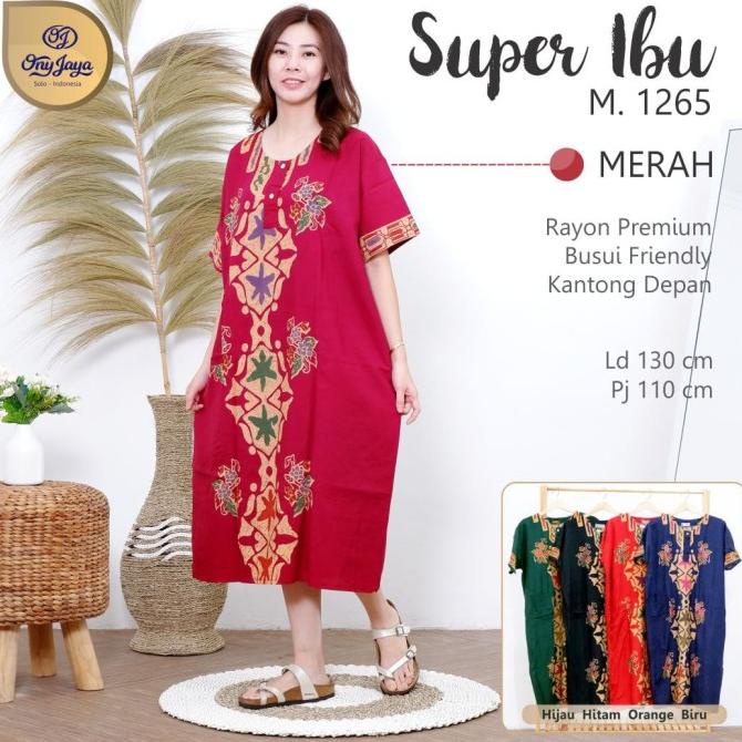 KC252 Daster Super Jumbo Batik Ony Kualitas Kencana Ungu Harga Murah DISKON