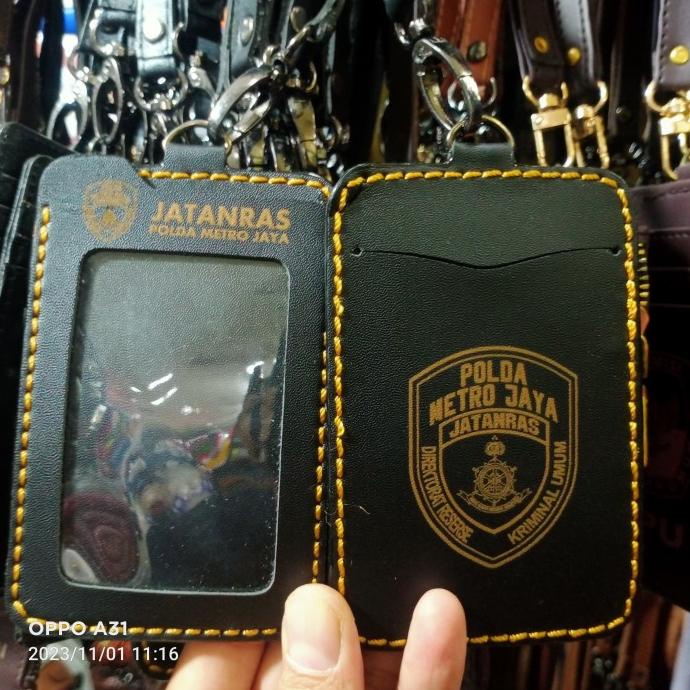 

Kualitas terbaik] Holder kalung id card kulit jatanras