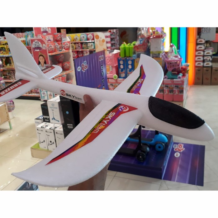 Promo Cruzer Polyfoam Plane Sky Team Mainan Pesawat Terbang Jumbo Gabus Aero